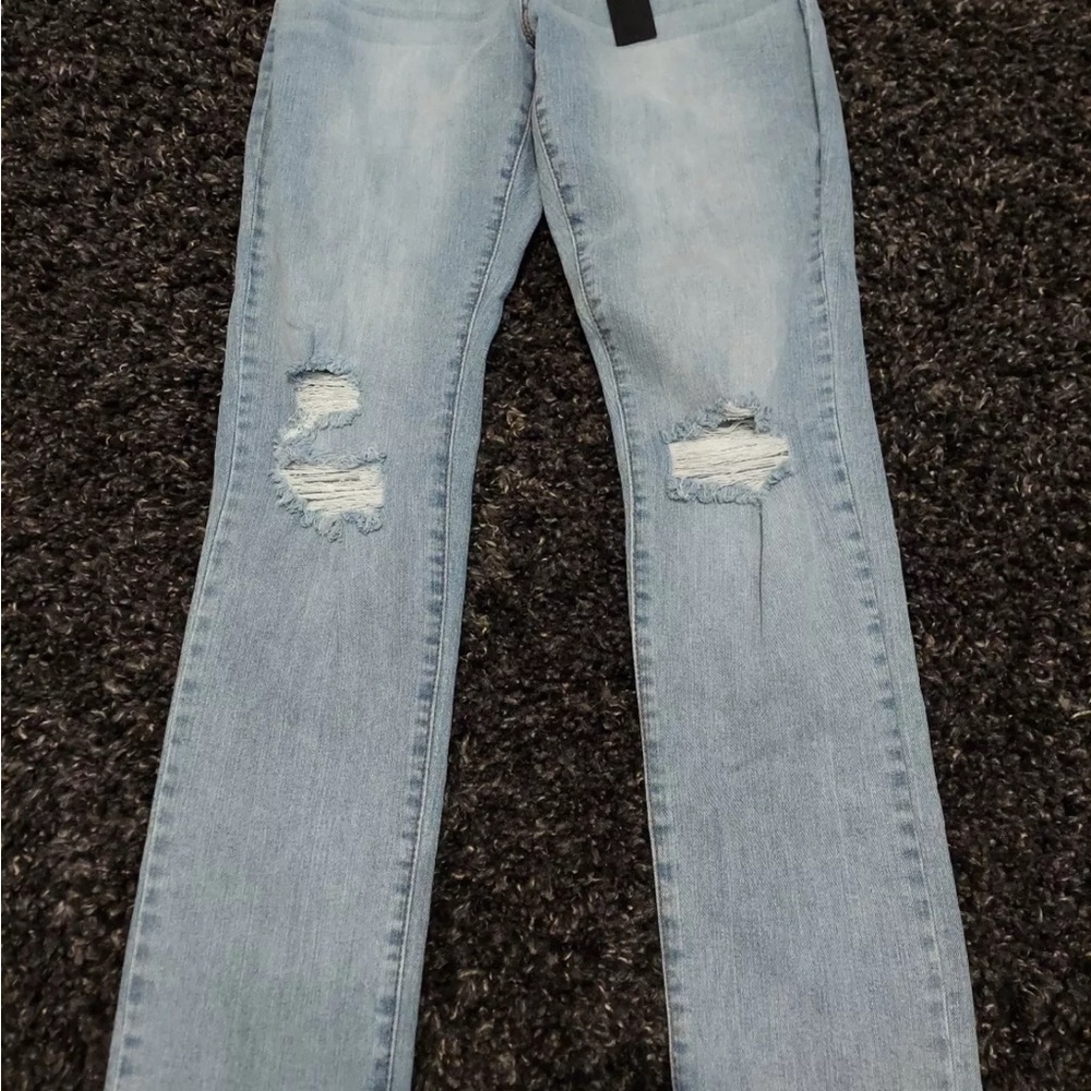 Light Blue Distressed Women's Jeans
